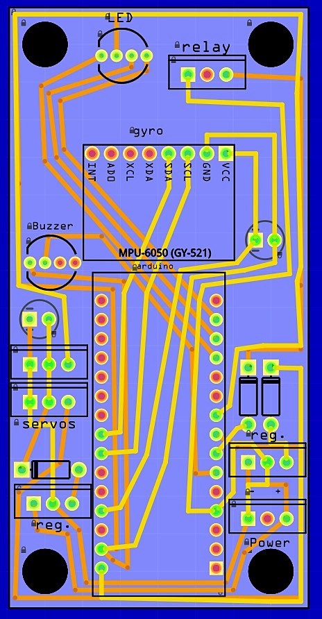 Rectangle 1.0 electronics bay mounted in the rocket