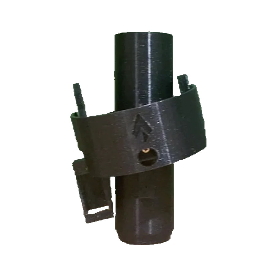 The T2 TVC prototype, a dark cylindrical mount
