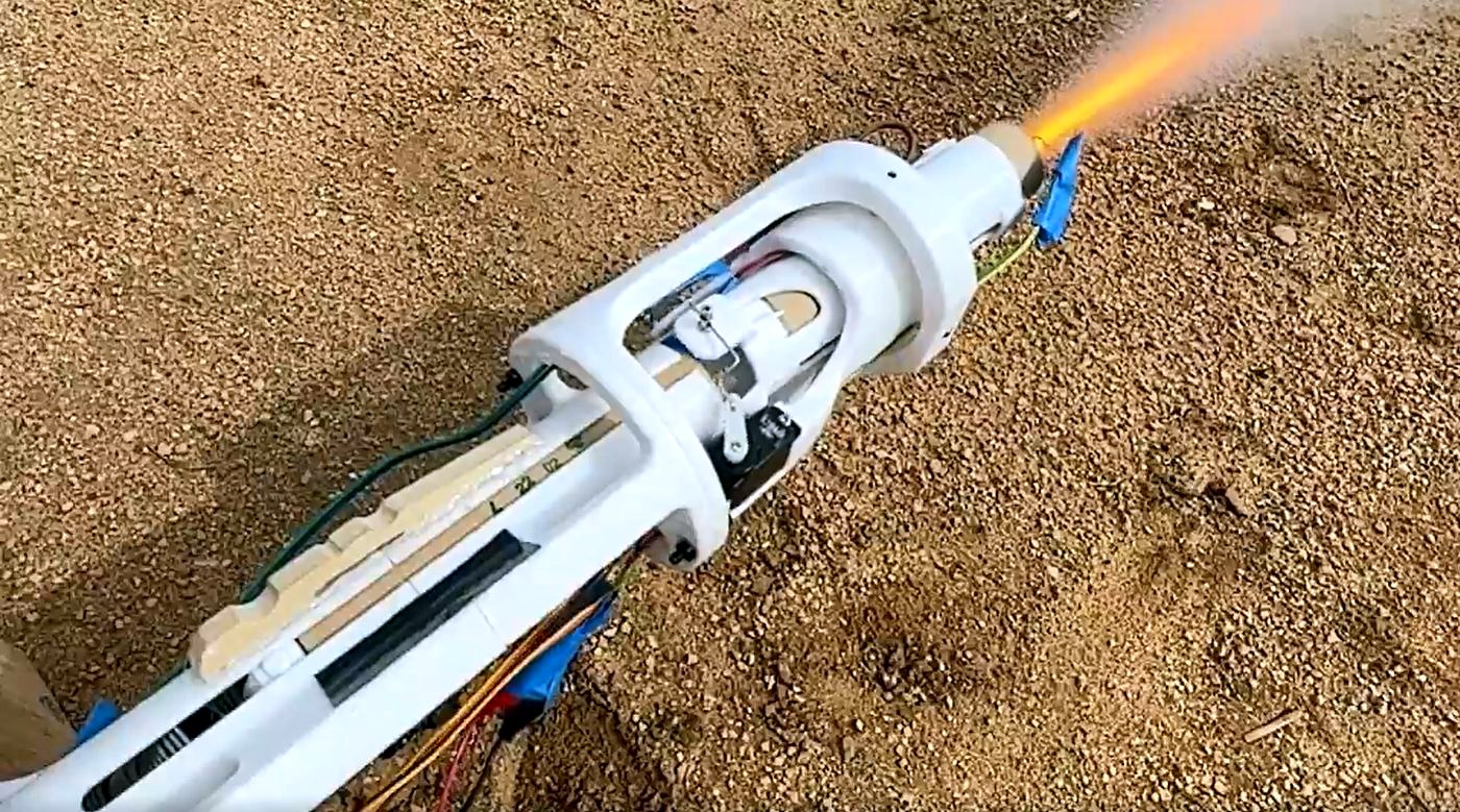 Two-stage thrust vector gimbal, first version